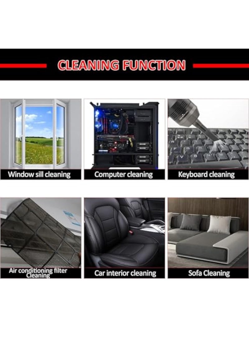 SOLARAE Compressed Air Duster, Electric Air Duster, Portable Cordless Air Blower, 3-Gear 80000RPM, Rechargeable Cordless Air Blower for Keyboard Electric Devices Cleaning, No Canned Air Dusters - Image 5