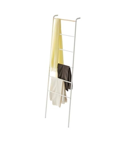 Yamazaki Yamazaki Home Leaning Ladder Rack Space Saving Steel One Size White 