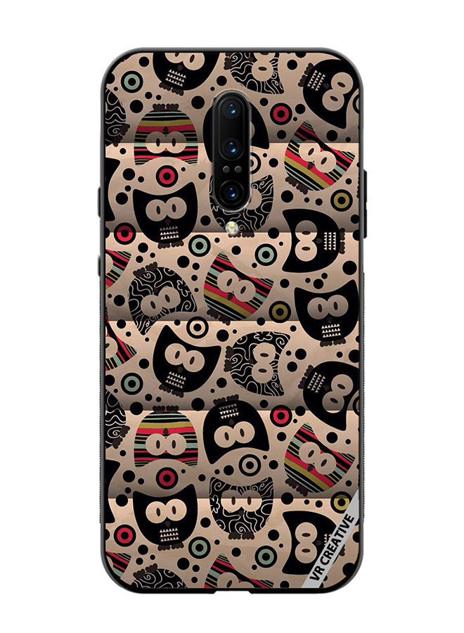 VR CREATIVE Protective Case Cover For OnePlus 7 Pro Cartoon Owl Design Multicolour - Image 1