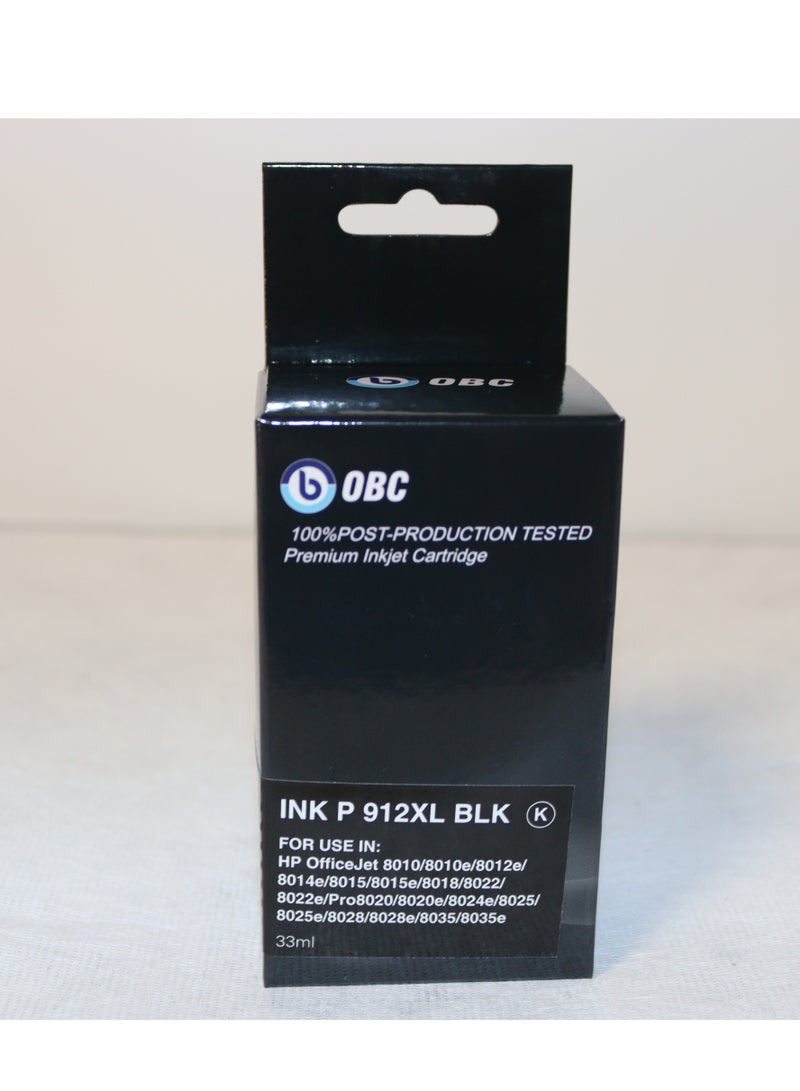 OBC Compatible Black Printer Ink Cartridge Replacement for INK P 912XL; Prints up to 800 pages with professional-quality text and color. - Image 2
