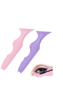 Excefore 5 in 1 Eyeliner Stencils for Eyes, 2 Pcs Multifunctional Winged Eyeliner tool, Reusable Applicator Guide Makeup Tool, for Beginners Winged Eyeliner, Defined Eyebrow, Face Contour and Lip Line  - Image 1