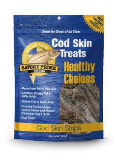 Savory Prime Cod Skin Fish Strips, 4Ounce, All Breed Sizes (49662004)  - Image 1