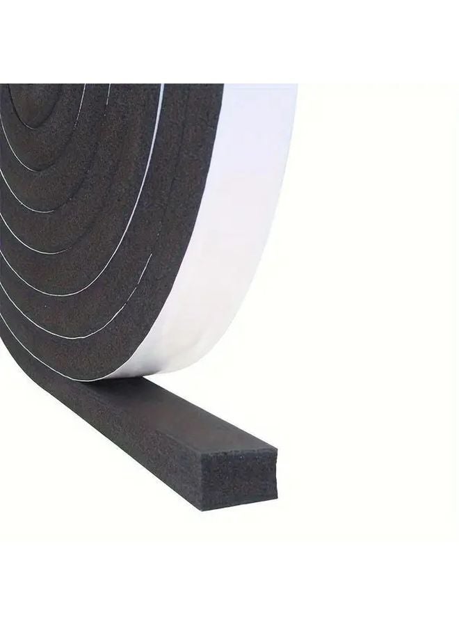 شريط مطاطي رغوي أسود 25 مم × 20 مم × 5 م ذاتي اللصق لحشو الطقس لعزل الصوت - Image 2
