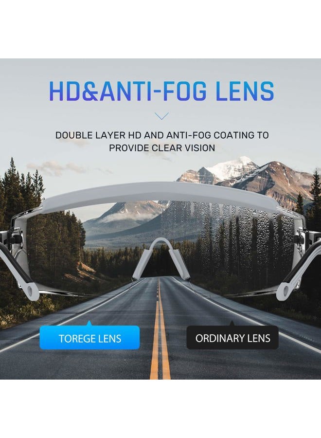 MEIGIX Anti Fog Safety Glasses, Goggles In Glasses Anti-Scratch Glasses With Adjustable Frame And Legs, Clear Glasses, Lab Glasses, Fashion Safety Glasses For Men And Women (Grey 1 Pair) - Image 3