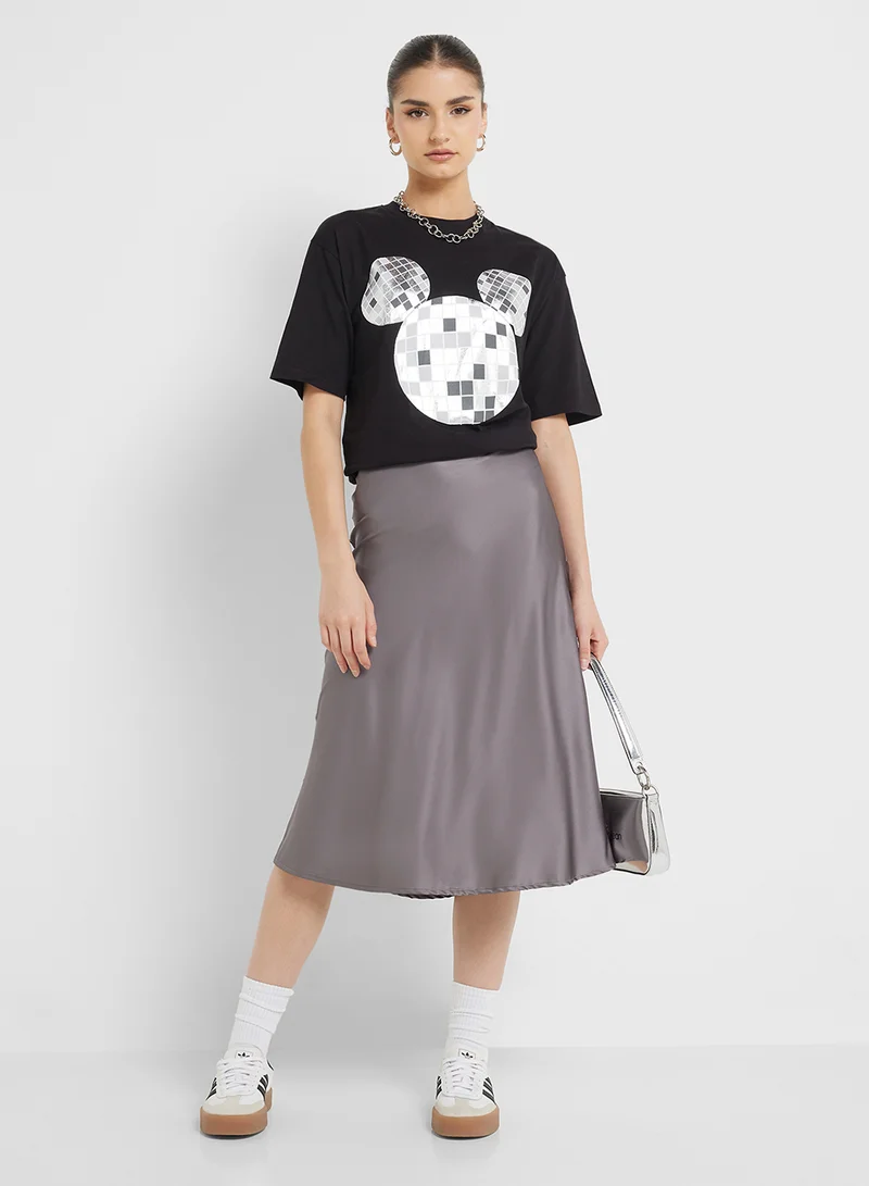 Disney Mickey Oversize Foil Print T-Shirt