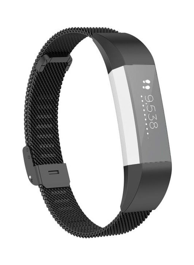 BGM Mesh Metal Replacement Strap Watchband For Fitbit Alta / Alta HR / ACE Watch on Black - Image 1