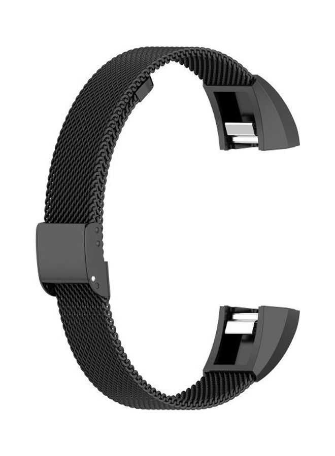 BGM Mesh Metal Replacement Strap Watchband For Fitbit Alta / Alta HR / ACE Watch on Black - Image 2