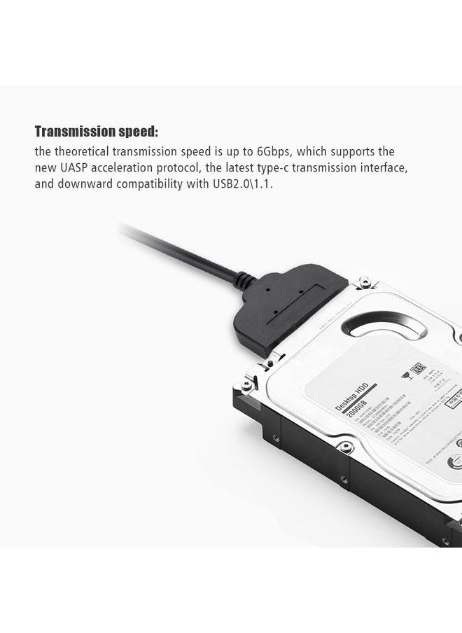 Type-C To SATA Adapter Cable 2.5" inches SATA Hard Drive For 7-15mm SSD HDD Converter Adapter