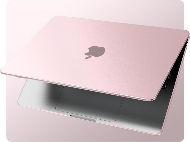 Case Compatible for Macbook Air 15/15.3 inch M5 M4 M3 M2 A3448 A3241 A3114 A2941,2026 2025-2023 Release,[Ultra-thin] Translucent Matte Protective Hard Shell Cover,[Original Texture] - Pink - Image 1