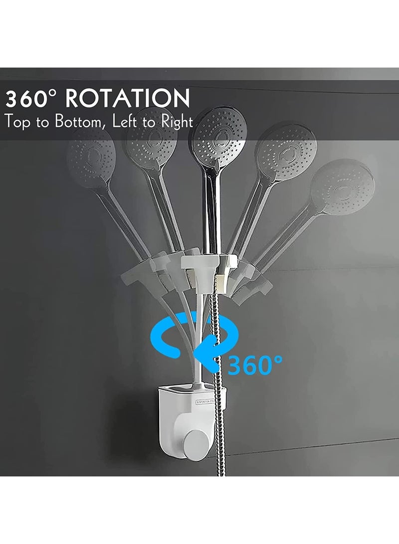 general Adjustable hands-free hair dryer holder with 360° rotation, wall-mounted hair dryer holder for bathroom and dog grooming without drilling - Image 3