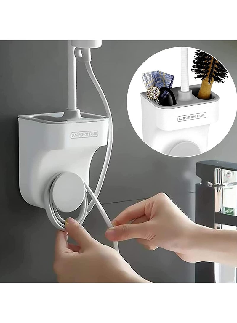 general Adjustable hands-free hair dryer holder with 360° rotation, wall-mounted hair dryer holder for bathroom and dog grooming without drilling - Image 5