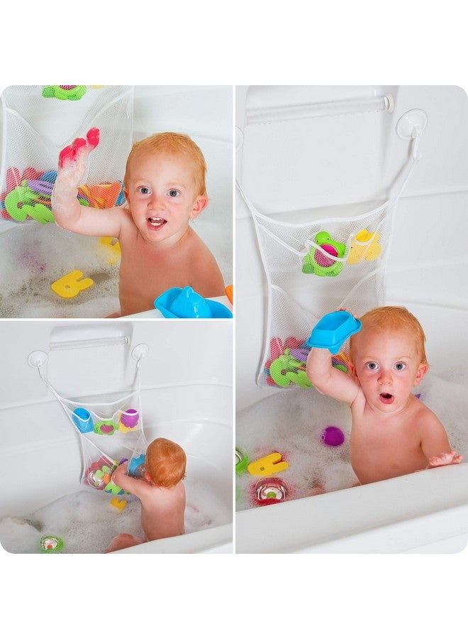 Lilly's Love Bath Toy Storage - Large 14 x 20 inch Bathtub Toy Holder + 2 Locking Hooks, Quick Dry & Easy for Kids to Put Bath Toys Away - Image 2