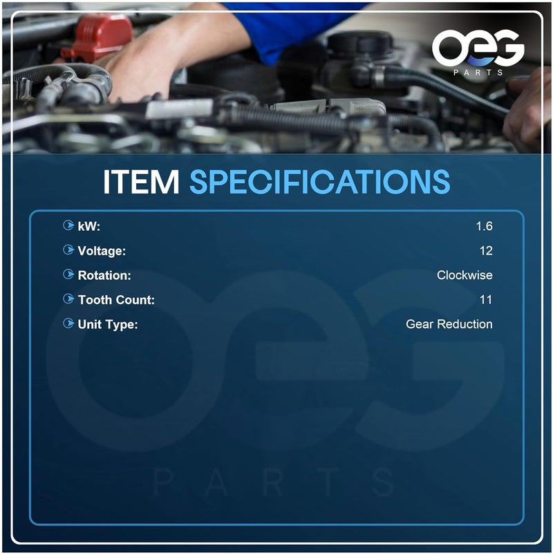 Parts Player OEG Parts New Starter Compatible with 2002 GMC Sierra 2500 3500, Yukon XL 2500, Savana 1500 2500 3500 5.0L 5.7L 8.1L 10465578 9000879 12570823, SDR0019, 41012153, 41012153R, 41012407, SDR0019L - Image 3