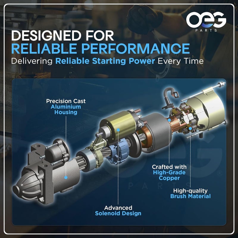 Parts Player OEG Parts New Starter Compatible with 2002 GMC Sierra 2500 3500, Yukon XL 2500, Savana 1500 2500 3500 5.0L 5.7L 8.1L 10465578 9000879 12570823, SDR0019, 41012153, 41012153R, 41012407, SDR0019L - Image 5
