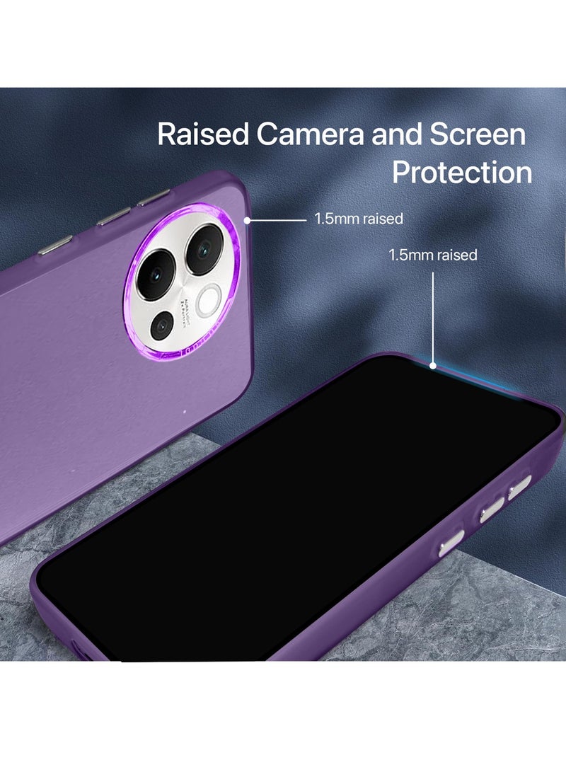 Wtech vivo V40 Lite 5G 2024 SO COOL Series Light Refrative Silicone Protective Raised Plating Camera Lips Bazel - Purple - Image 2