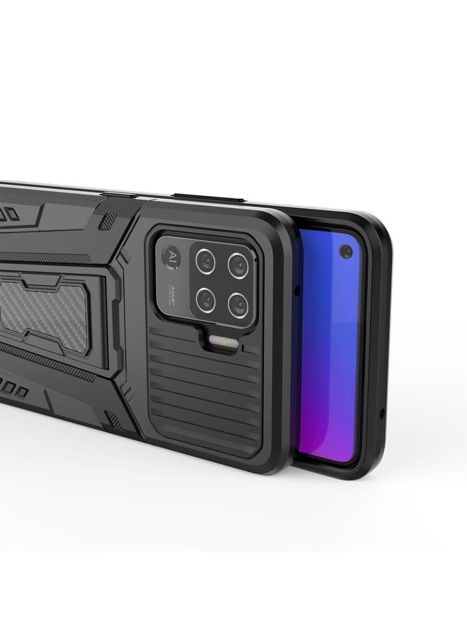 اس-توب جراب لهاتف OPPO F19 Pro من سلسلة War Chariot، جراب واقٍ شامل مقاوم للصدمات مصنوع من مادة PC + TPU مع حامل غير مرئي - Image 5