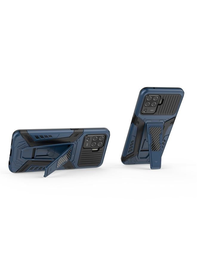 اس-توب جراب لهاتف OPPO F19 Pro من سلسلة War Chariot، جراب واقٍ شامل مقاوم للصدمات مصنوع من مادة PC + TPU مع حامل غير مرئي - Image 4