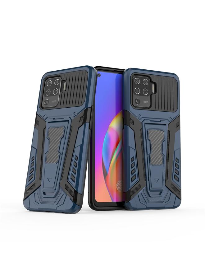 اس-توب جراب لهاتف OPPO F19 Pro من سلسلة War Chariot، جراب واقٍ شامل مقاوم للصدمات مصنوع من مادة PC + TPU مع حامل غير مرئي - Image 2