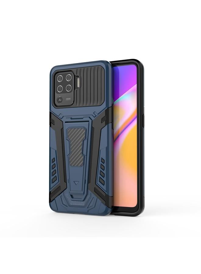 اس-توب جراب لهاتف OPPO F19 Pro من سلسلة War Chariot، جراب واقٍ شامل مقاوم للصدمات مصنوع من مادة PC + TPU مع حامل غير مرئي - Image 1