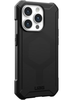 Urban Armor Gear UAG Essential Armor MagSafe for iPhone 15 Pro Case Cover [15 Feet Drop Tested]  - Black  - Image 4