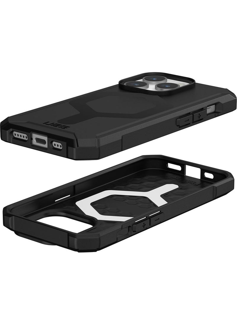 Urban Armor Gear - UAG Essential Armor MagSafe for iPhone 15 Pro Case Cover [15 Feet Drop Tested]  - Black - Image 1