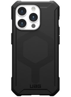 Urban Armor Gear UAG Essential Armor MagSafe for iPhone 15 Pro Case Cover [15 Feet Drop Tested]  - Black  - Image 3