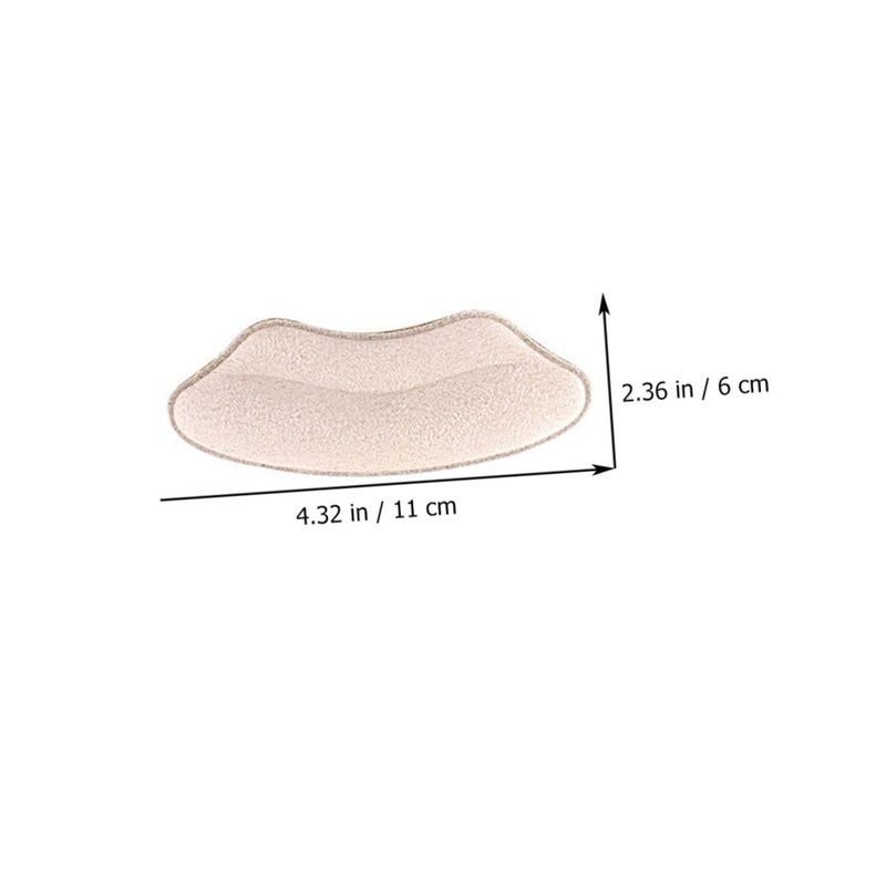 Lip Shaped Heel Pads 4 Pairs Black Beige Anti Abrasion Soft Cushions For High Heels - Image 3