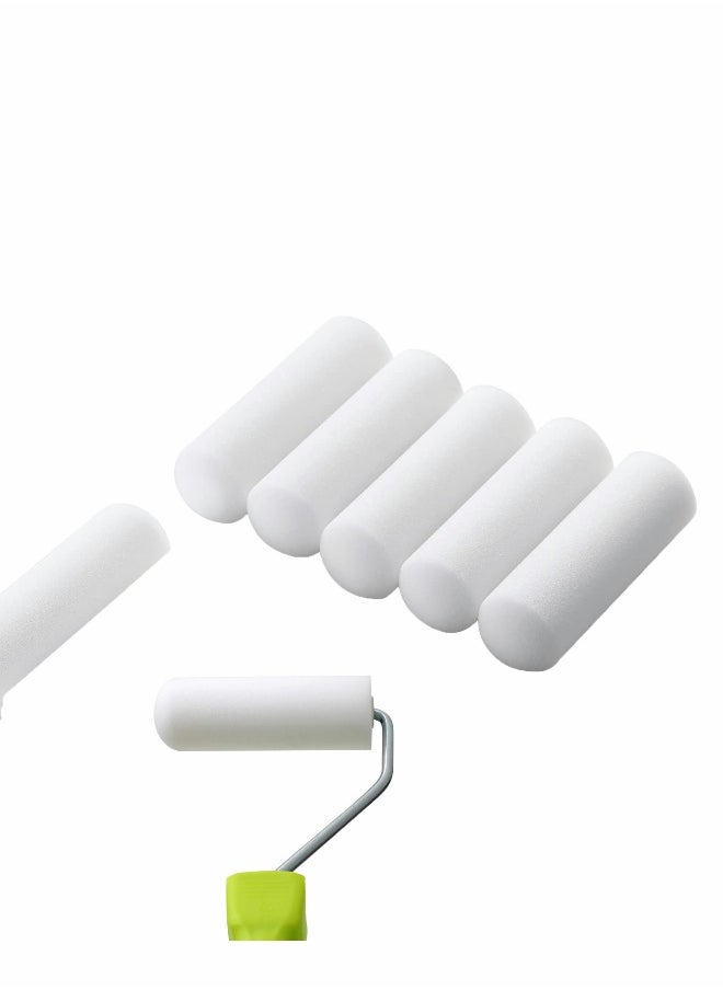 Generic 30Pcs Foam Paint Roller Covers, Foam Paint Roller 4 Inch Sponge Paint Roller, High-Density Foam Brings Smooth Finishes, Perfect for Cabinets, Cupboards, Doors, etc.  - Image 1