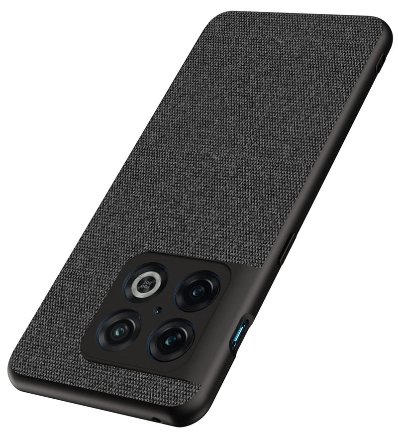 Kapa Soft Full Fabric Protective Back Case Cover for OnePlus 10 Pro (Black), PC + Fabric - Image 1