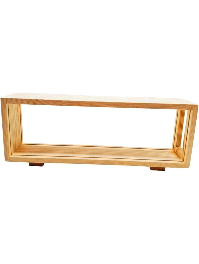 Uncolored Wooden Shadow Box Double Sided Display Frame For Photos Crafts Bouquets - Image 1
