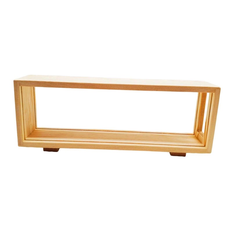 Uncolored Wooden Shadow Box Double Sided Display Frame For Photos Crafts Bouquets - Image 2
