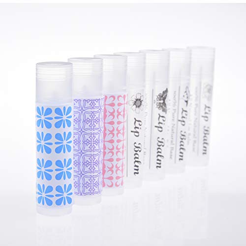 Kare Kind Kare & Kind Lip Balm Crafting Kit - 50x Empty Transparent Container Tubes (3/16 Oz (5.5 ml) With Twist Mechanism Cap - 50 Writeable and 50 Printed Stickers - DIY Kit - Image 4