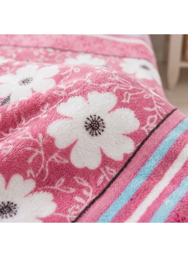 Luxury Soft Plush Mink Blanket – Floral Design – 220 × 240 cm – 1.6 kg – Warm & Cozy Bed Blanket - Image 3