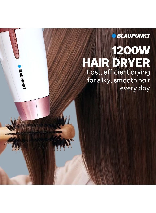 Blaupunkt Hair Dryer 1200W – 2 Heat, 1 Cool And 2 Speed Settings, Foldable Handle, Compact & Lightweight, Travel-Friendly Hair Dryer with Overheat Protection, 2-Year Warranty – SDF312PK - Image 2