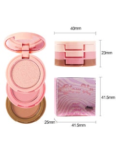 Glow Up-3 In 1 Highlight+Blush+Contouring Powder Cheek For Face Blush Bronzer Palette Long-Lasting, Ultra-Thin, Natural And Bright Color Cushion Applicator Blendable Natural Makeup Face Blush #02 - pzsku/ZB03DEAAE6E37DFB608EEZ/45/_/1736252649/d1f99ed4-5d66-4fbf-a22b-2f4616a165b7