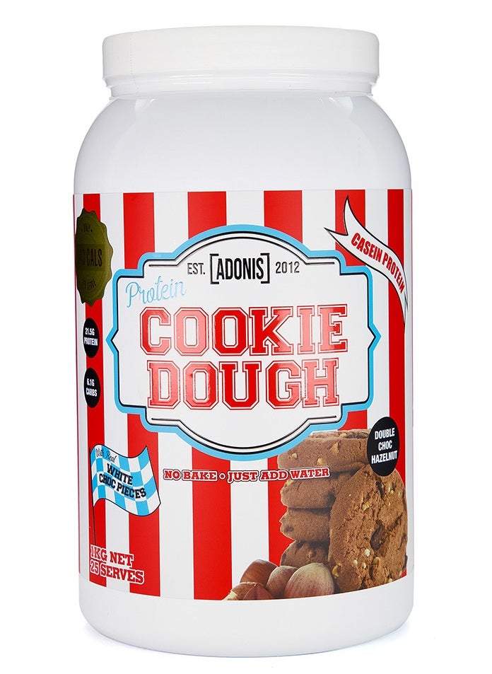 Adonis Casein Protein Cookie Dough, Double Choc Hazelnut, 1 kg, 
