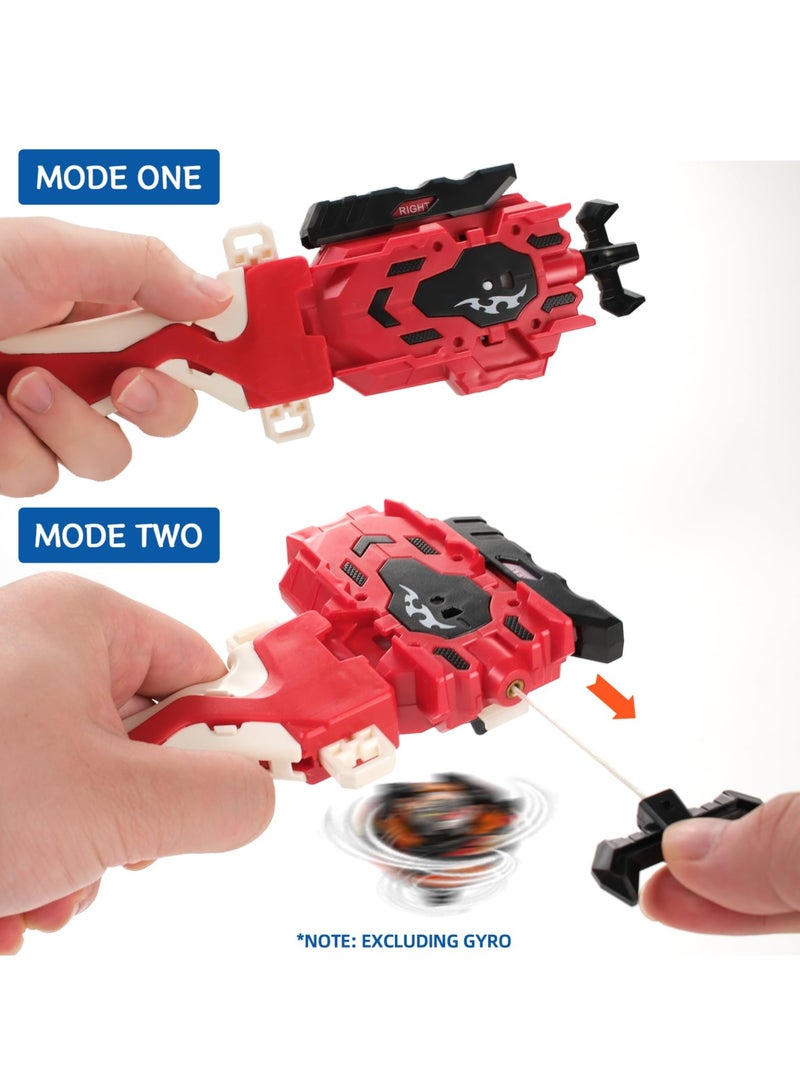 Mr. Penda 2 Pack String Launchers and Grips, Battling Burst Launcher, Lef tand Right Spin, Only Compatible with Burst, Two Launch Modes Gyros (Black & Red) - Image 4