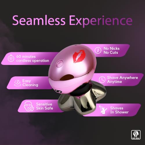 Skull Shaver Butterfly Kiss Pro (Pink): Best Electric Shaver for Bikini, Leg, Body Shaving - Image 4