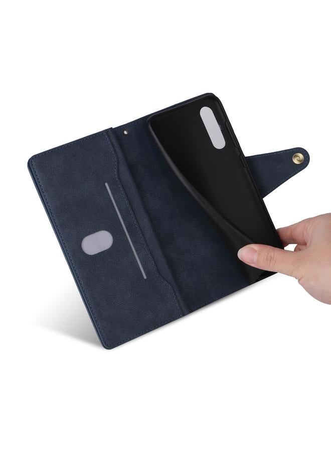 اس-توب جراب لهاتف Samsung Galaxy A70/A70S، جراب جلدي بثلاث طيات مع مشبك برشام و9 بطاقات - Image 5