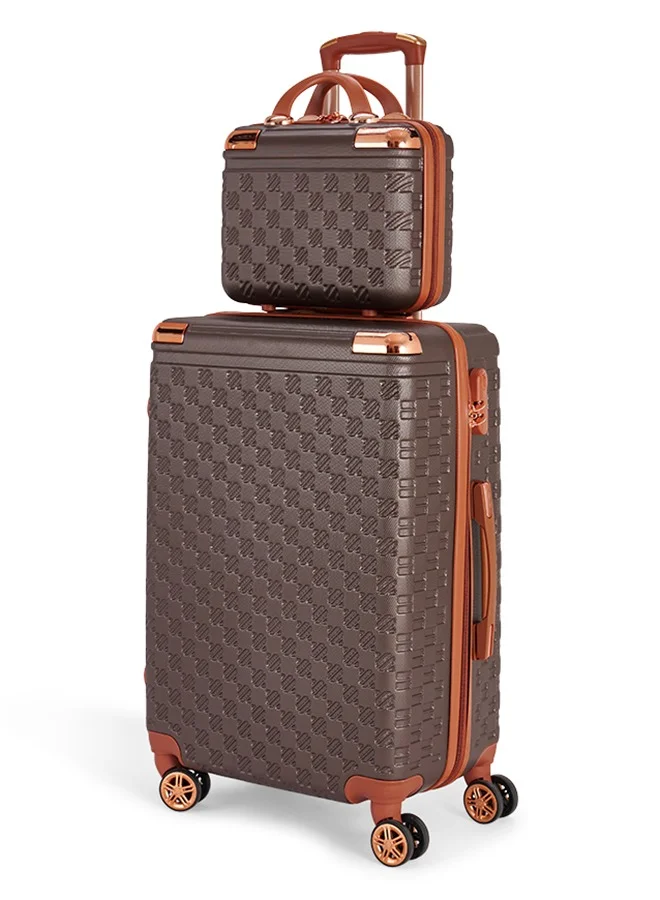 ليمرا طقم شنط سفر مكون من 6 حقائب أمتعة لون بني بمقاس 32"/28"/24"/20"/15"/12 انش