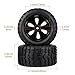 Hobbyfire PreGlued 12mm Hex 110 Scale RC Truck Tires and Wheels Compatible with Traxxas Rustler VXL Redcat Volcano Brushless 2s 3s Lipo - Image 4