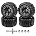 Hobbyfire PreGlued 12mm Hex 110 Scale RC Truck Tires and Wheels Compatible with Traxxas Rustler VXL Redcat Volcano Brushless 2s 3s Lipo - Image 3