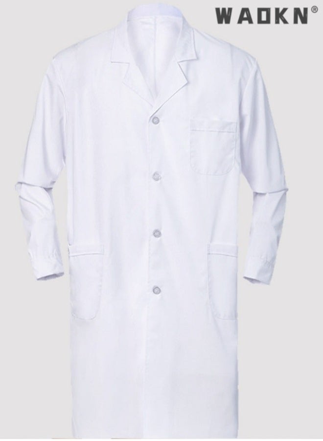 WAOKN Thin regular quality long sleeved (slightly translucent), size XL， Medical Lab Coat White，White lab coat work uniform made of cotton，Pharmacy laboratory clothing, slimming food clothing, workwear, chef's clothing - Image 1