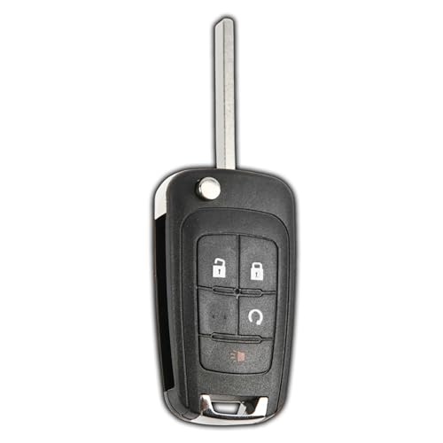 KeylessOption Key Fob Replacement for 2010 2011 2012 2013 2014 2015 2016 2017 2018 2019 GMC Terrian Buick Encore Chevrolet Impala Sonic Remote, 4-Button OHT01060512, Programming Guide Included - Image 1