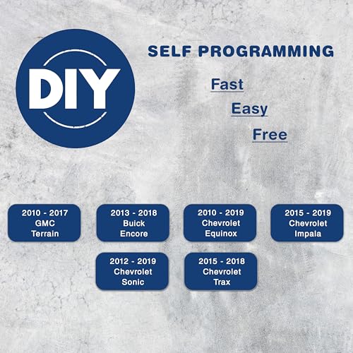 KeylessOption Key Fob Replacement for 2010 2011 2012 2013 2014 2015 2016 2017 2018 2019 GMC Terrian Buick Encore Chevrolet Impala Sonic Remote, 4-Button OHT01060512, Programming Guide Included - Image 3