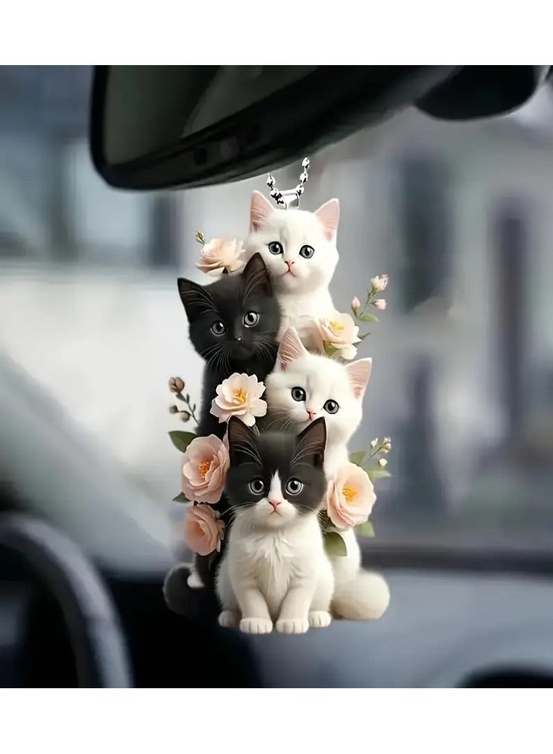 2D Acrylic Car Mirror Hanging Ornament - Stylish Design Adds a Personal Touch - Image 3