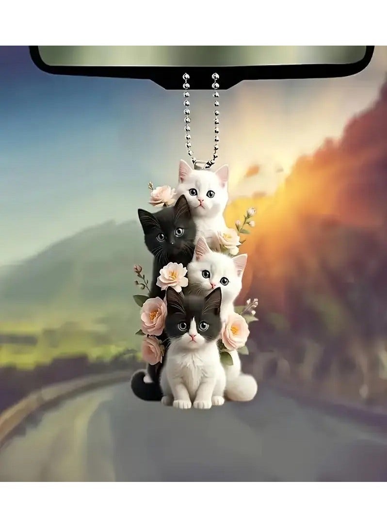 2D Acrylic Car Mirror Hanging Ornament - Stylish Design Adds a Personal Touch - Image 2