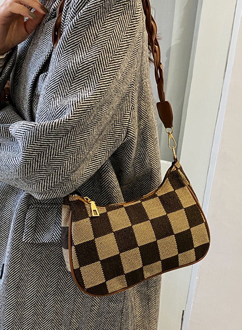 Sharpdo Underarm Bag Plaid Hand-held One-shoulder Cross-body Bag - Image 3