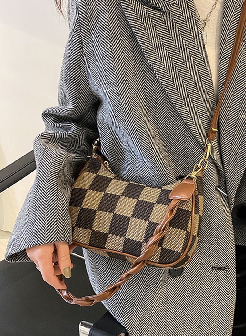 Sharpdo Underarm Bag Plaid Hand-held One-shoulder Cross-body Bag - Image 5