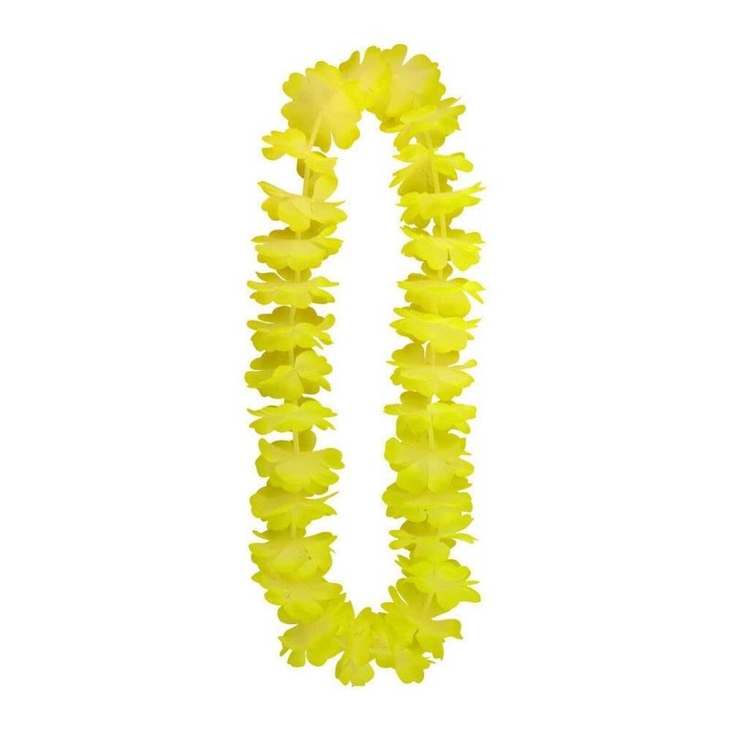 LUDALY لودالي إكليل نيون أصفر / إكليل زهور هاواي / أدوات حفلات بركة / أدوات حفلات شاطئية / زينة حفلات ذات طابع هاواي (1 قطعة) - Image 1